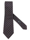 GG pattern silk tie red white black - GUCCI - BALAAN.