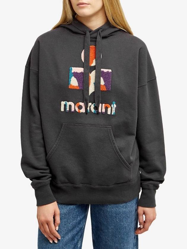 Mansel Big Logo Print Hoodie Fade Night - ISABEL MARANT - BALAAN 3