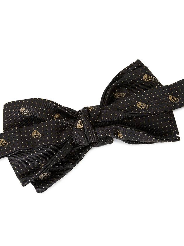 Men's Skull  Silk Bow Tie Black - ALEXANDER MCQUEEN - BALAAN 6