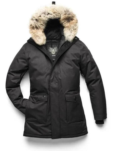 Yves Hooded Fur Padded Parka Black - NOBIS - BALAAN 1