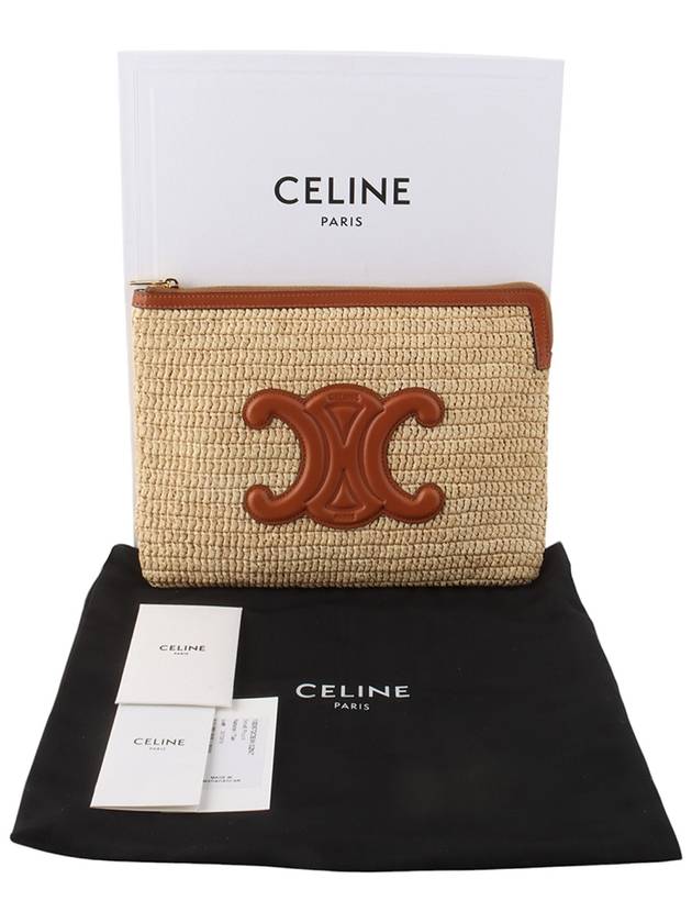 10D672CEW Raffia Triope Small Clutch 34123 2 - CELINE - BALAAN 8