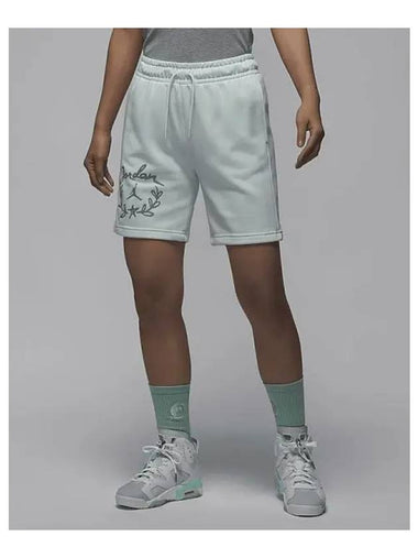 Jordan Brooklyn Fleece Women s Graphic Shorts Barley Green Jade Smoke FN5784 394 699243 - NIKE - BALAAN 1