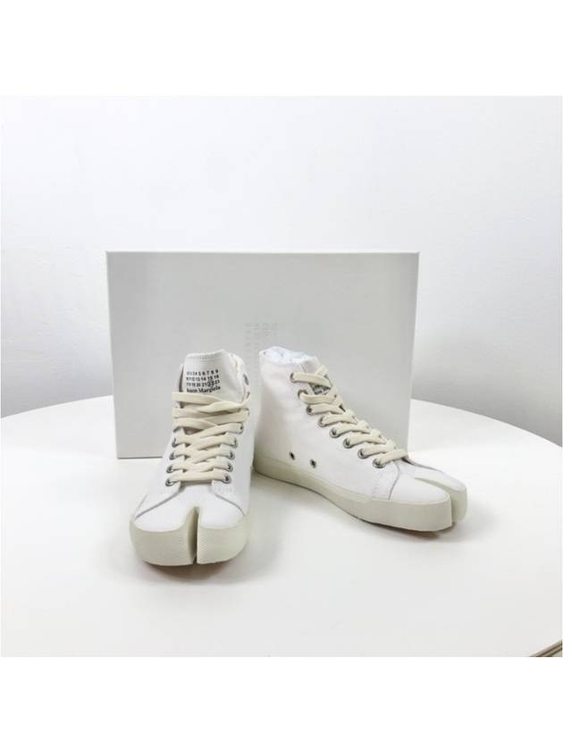 Tabi Canvas High Top Sneakers White - MAISON MARGIELA - BALAAN 3