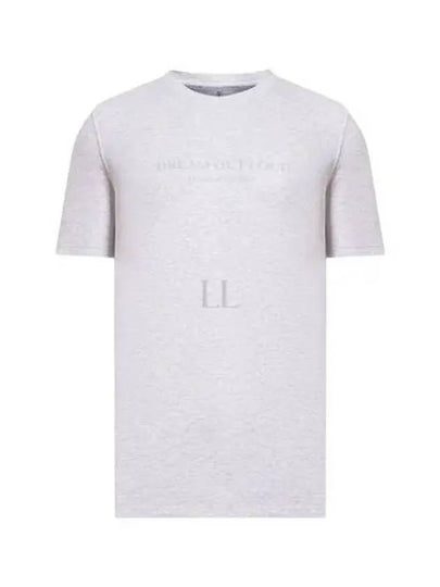 Print Crew Neck Cotton Jersey Short Sleeve T-Shirt Grey - BRUNELLO CUCINELLI - BALAAN 2