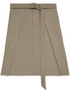 Belted Wool Midi Skirt H23FSK217WV0026 - AMI - BALAAN 1