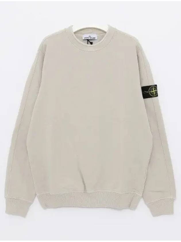 Stretch Cotton Fleece Mock Turtleneck Sweatshirt Stucco - STONE ISLAND - BALAAN 2