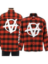 Anarchy Flannel Check Long Sleeve Shirt Red - VETEMENTS - BALAAN.