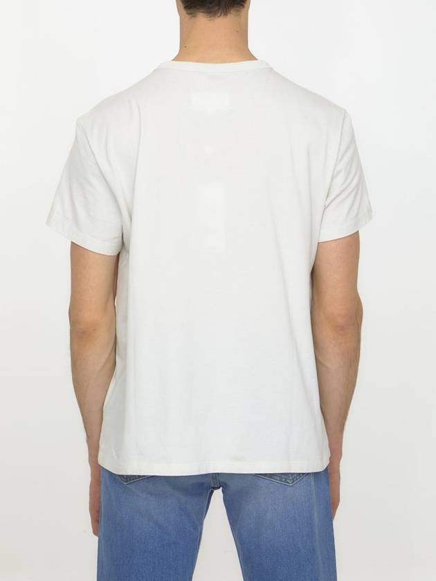 Numeric Embroidered Logo Mako Cotton Short Sleeve T-Shirt White - MAISON MARGIELA - BALAAN 5