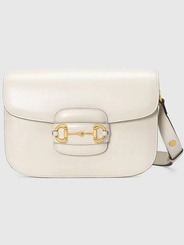 Horsebit 1955 Leather Shoulder Bag White - GUCCI - BALAAN 2