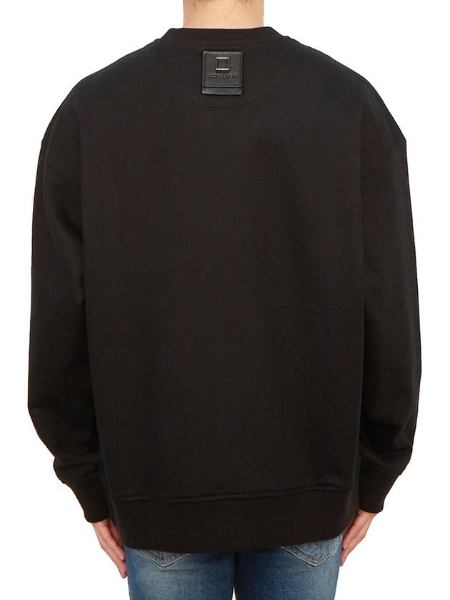 Leather Patch Sweatshirt Black - WOOYOUNGMI - BALAAN 6