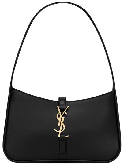 LE 5A 7 Small Smooth Leather Hobo Shoulder Bag Black - SAINT LAURENT - BALAAN 2