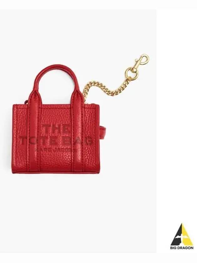 Leather The Nano Tote Charm True Red MBACW24001REX - MARC JACOBS - BALAAN 1