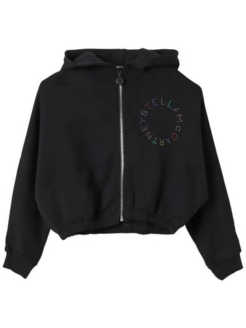 Kids Logo Embroidery Hood Zip up Black TV4C90 Z0453 930 - STELLA MCCARTNEY - BALAAN 1