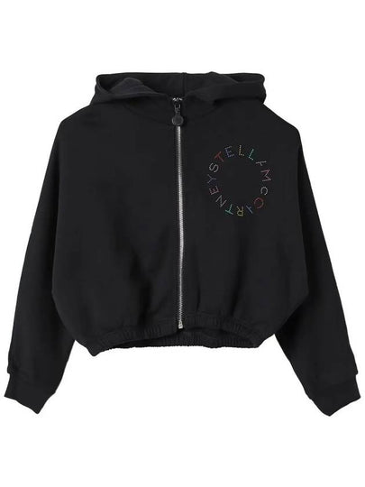 Kids Logo Embroidery Hood Zip up Black TV4C90 Z0453 930 - STELLA MCCARTNEY - BALAAN 2