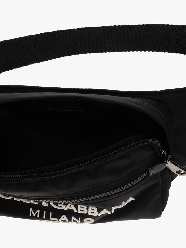 Logo Rubberized Nylon Small Belt Bag Black - DOLCE&GABBANA - BALAAN 6