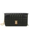 Lola Gold Logo Quilted Mini Cross Bag Black - BURBERRY - BALAAN 2