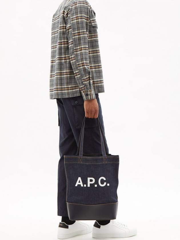 Logo Denim Axelle Tote Bag Navy - A.P.C. - BALAAN 3