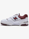 550 Logo Low Top Sneakers White Burgundy - NEW BALANCE - BALAAN 5