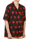 Men's Break Heart Motif Print Short Sleeve Shirt Black - ALLSAINTS - BALAAN 4