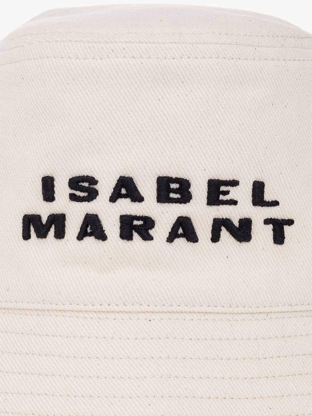 Isabel Marant Bucket Hat With Logo, Women's, Cream - ISABEL MARANT - BALAAN 4