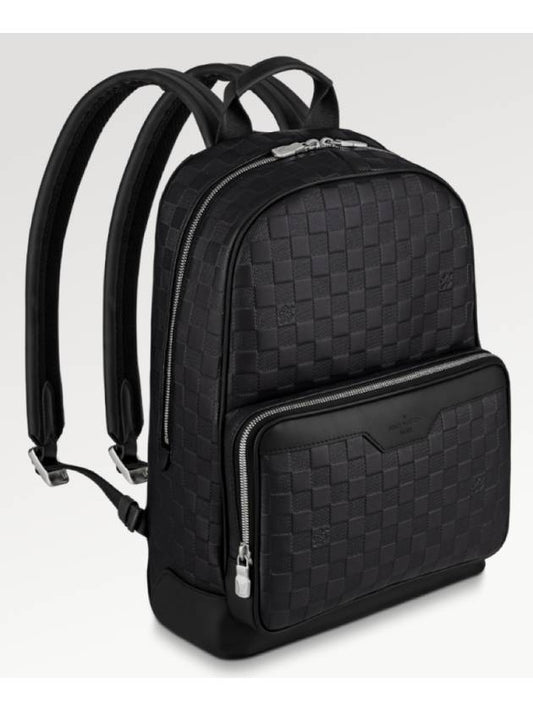 Campus Damier Infini Onyx Leather Backpack Black - LOUIS VUITTON - BALAAN.