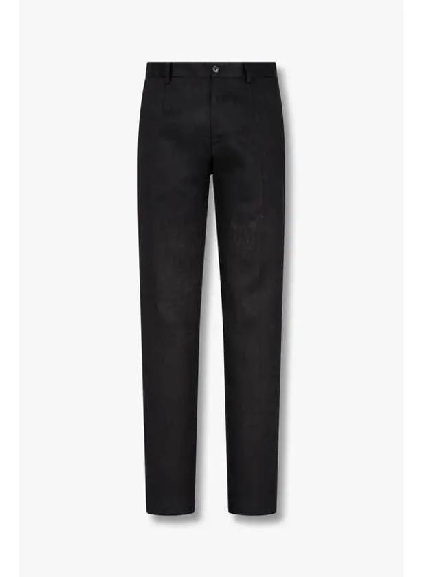 Men s Dart Line Long Linen Pants Black - PHILIPP PLEIN - BALAAN 1