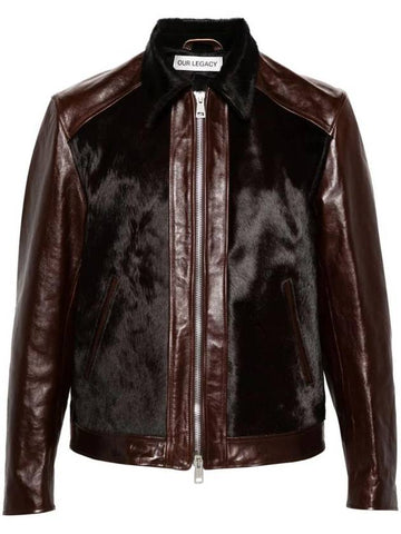 Andalou Leather Jacket Brown - OUR LEGACY - BALAAN 1