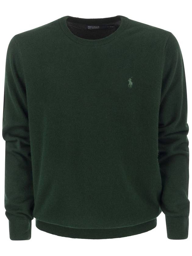 Men's Pony Embroidery Wool Knit Top Green - POLO RALPH LAUREN - BALAAN 2