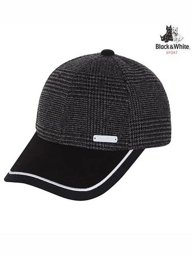 Check pattern ball cap GF8411BLACK - BLACK&WHITE - BALAAN 1