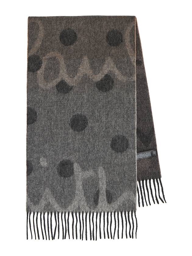 Gradient Effect Scarf Black - PAUL SMITH - BALAAN 2