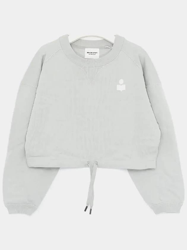 Margo Logo Crop Sweatshirt Light Blue - ISABEL MARANT - BALAAN 4