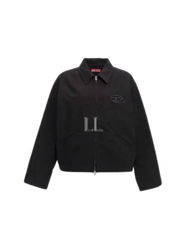 J Taylor Bleach Logo Denim Jacket Black - DIESEL - BALAAN 2