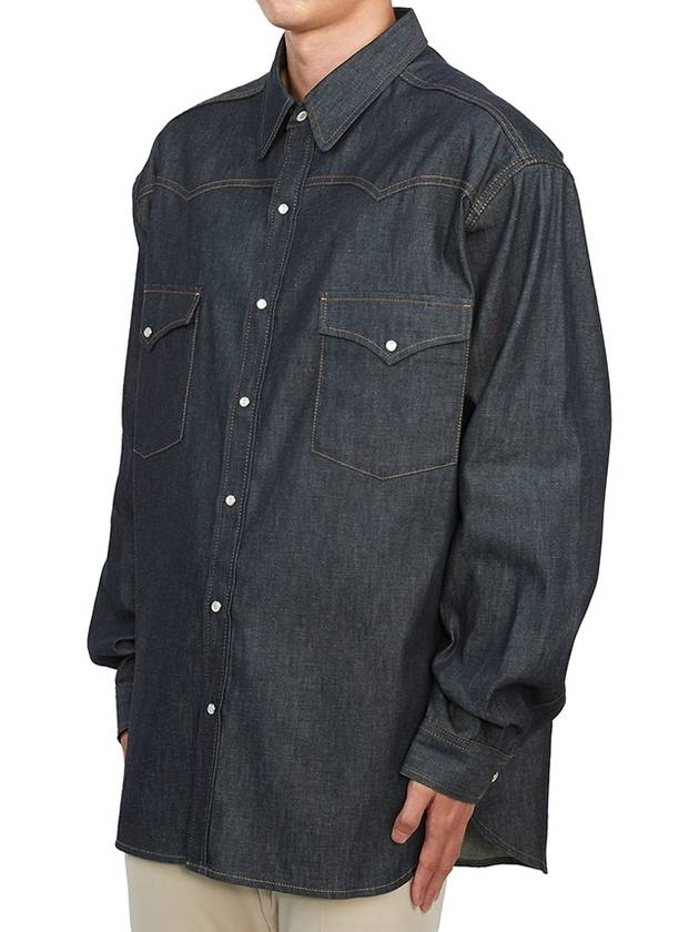 Cotton Denim long sleeve Shirt Blue Vert - MAISON MARGIELA - BALAAN 5