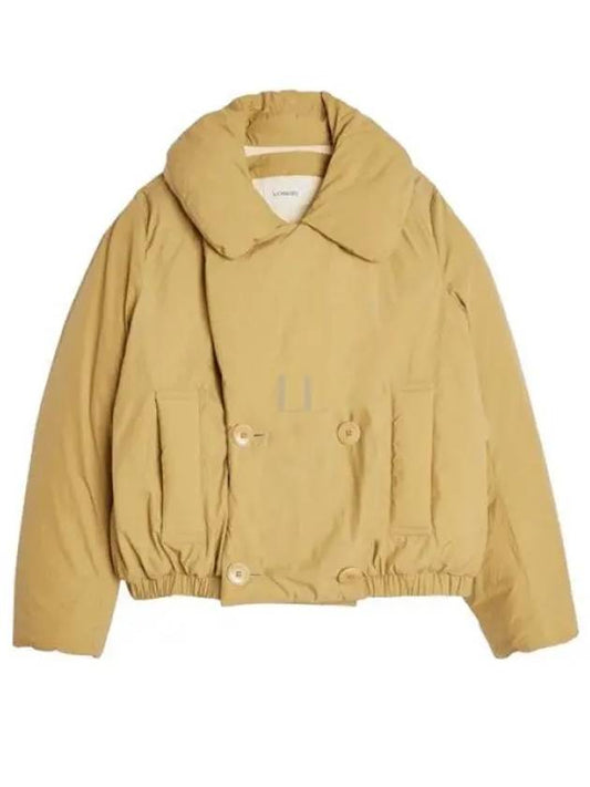 Double-Breasted Puffer Jacket Ochre Khaki - LEMAIRE - BALAAN 2