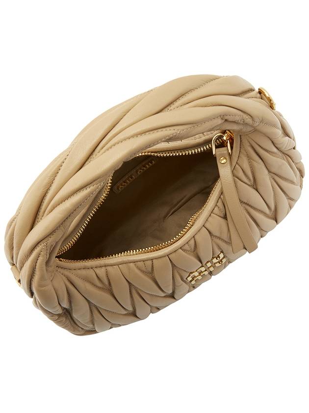 Wander Materasse Nappa Leather Mini Hobo Tote Bag Beige - MIU MIU - BALAAN 6