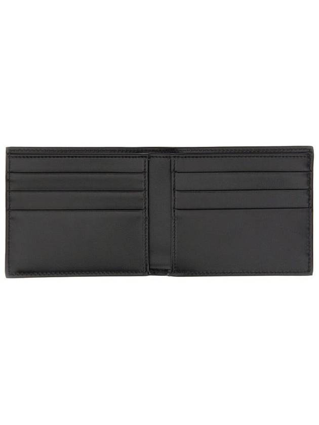 Logo Print Leather Wallet Black - DOLCE&GABBANA - BALAAN 5