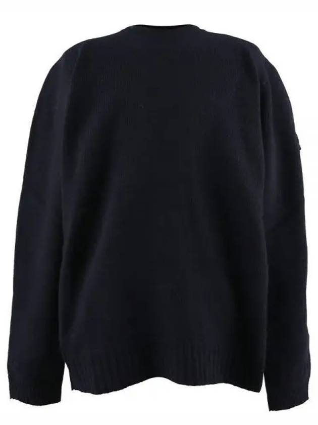 Crew Neck Knit Top Navy - STONE ISLAND - BALAAN 2