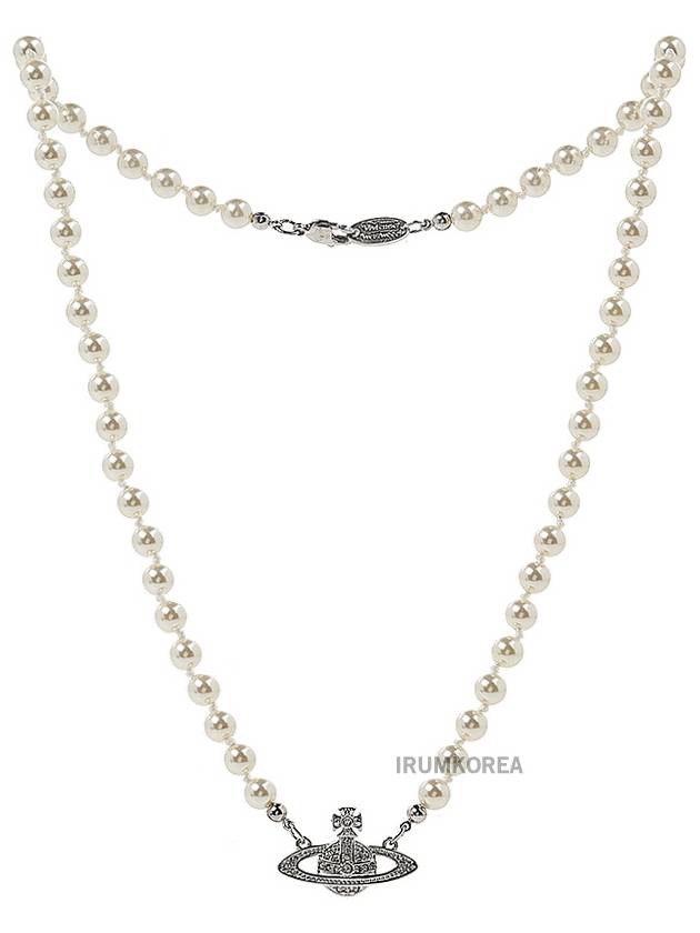 Mini Bas Relief Pearl Necklace Cream - VIVIENNE WESTWOOD - BALAAN 11