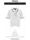 Logo Patch Polo Shirt White - PRADA - BALAAN 3