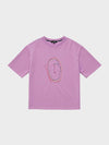 Artwork embroidery short sleeve t-shirt lavender - FFEFF STUDIO - BALAAN 1