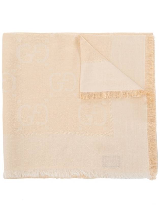 GG Lame Jacquard Muffler Beige - GUCCI - BALAAN 2