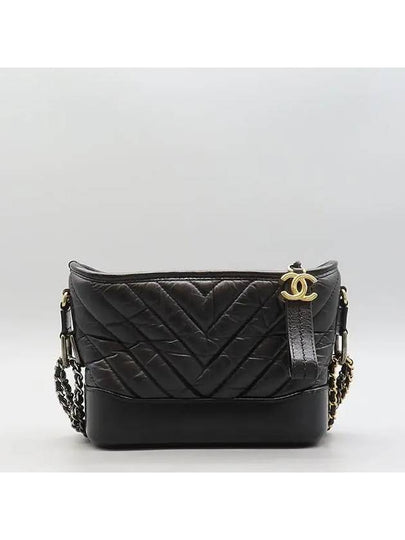 A91810 Black Gabrielle Hobo Small Chain Shoulder and Crossbag - CHANEL - BALAAN 2