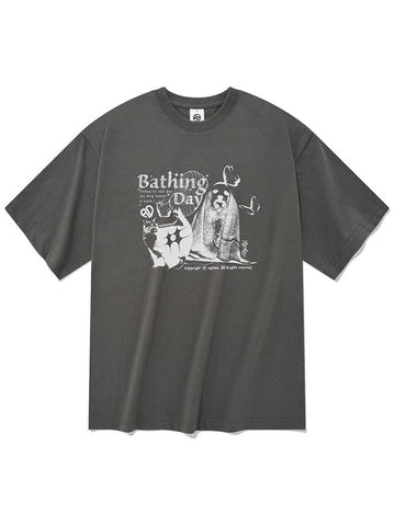 Bathing Short Sleeve T Shirt Gray - RADINEO - BALAAN 1