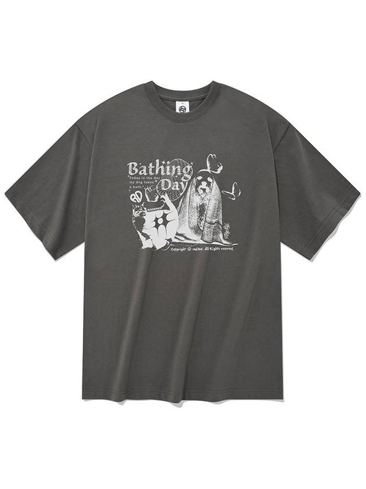 Bathing Short Sleeve T Shirt Gray - RADINEO - BALAAN 1