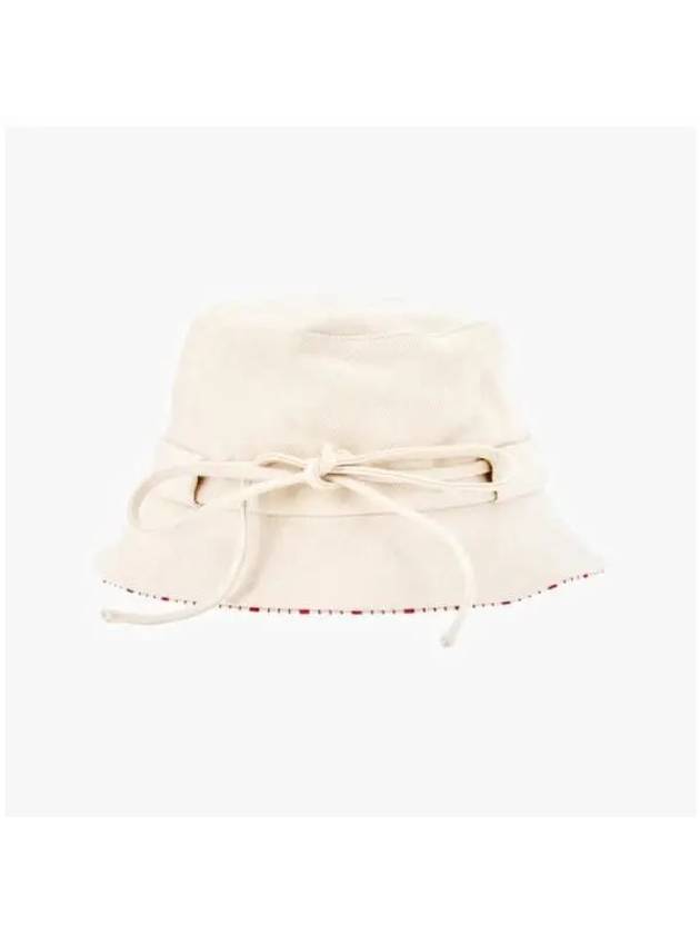 Gadjo Knotted Bucket Hat Off White - JACQUEMUS - BALAAN 6