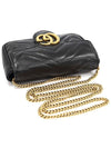 476433 Black Matelasse Chevron GG Marmont Super Mini Chain Cross Bag - GUCCI - BALAAN 5