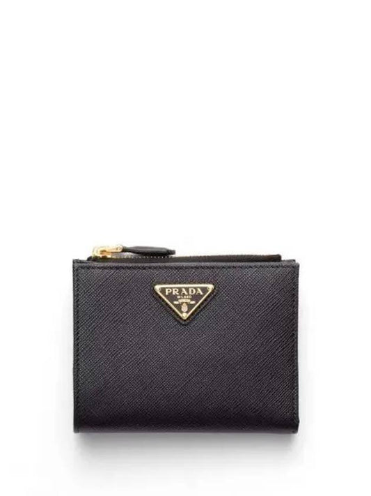 Small Saffiano Half Wallet Black - PRADA - BALAAN 2