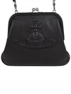 ORB Leather Shoulder Bag Black - VIVIENNE WESTWOOD - BALAAN 2