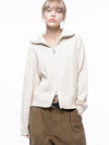 Four Woman Women s Soft Cable Zip up Knit Cardigan Oatmeal W243TP03OT - CHANCE'S NOI - BALAAN 7