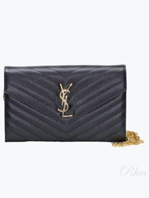 Monogram Matelasse Chain Shoulder Bag Black - SAINT LAURENT - BALAAN 2